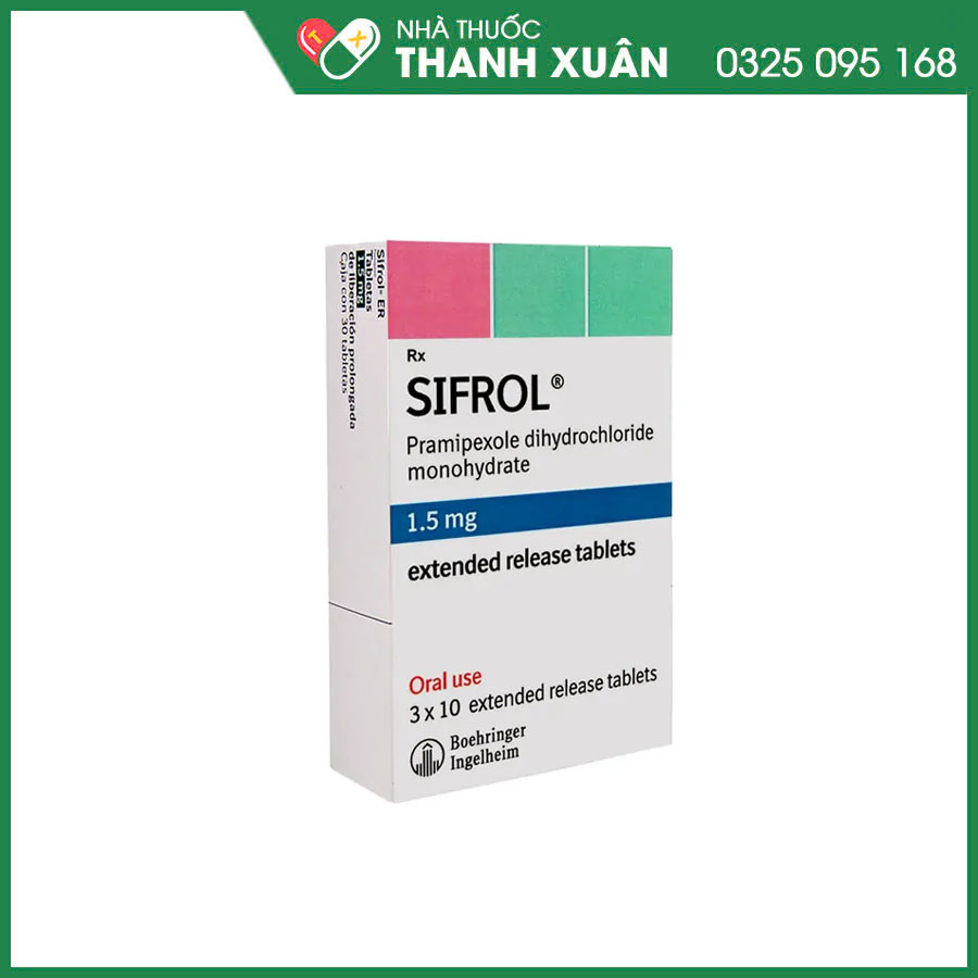 Sifrol 1,5mg thuốc điều trị bệnh Parkinson vô căn